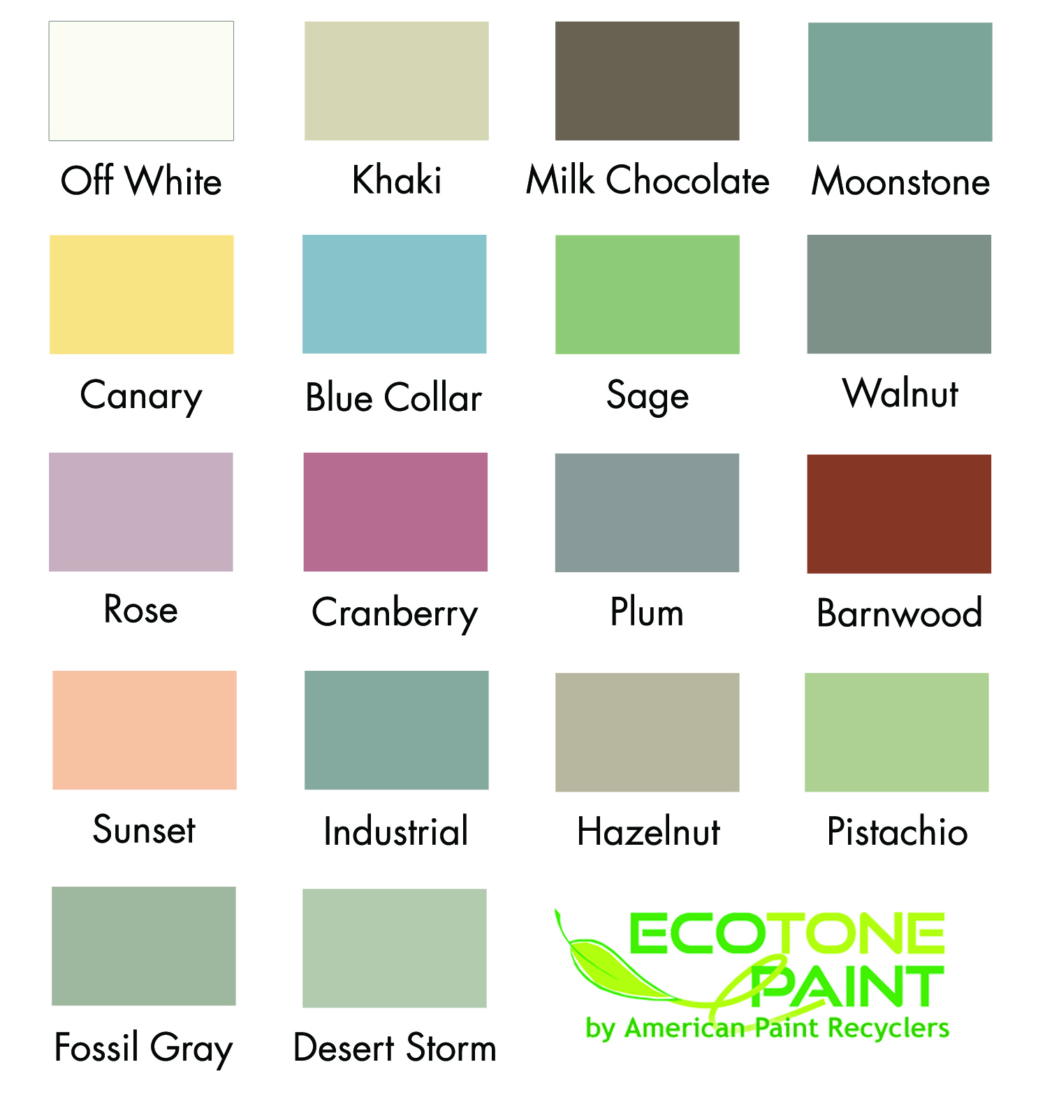 EcoTone Paint Color Palette